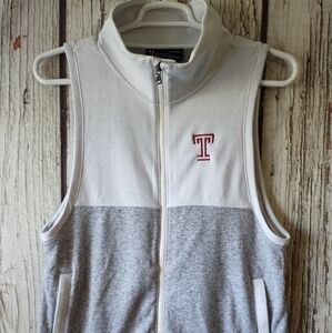 Temple University Under Armour Cold Gear Embroidered Full Zip Sweater Vest (LG)